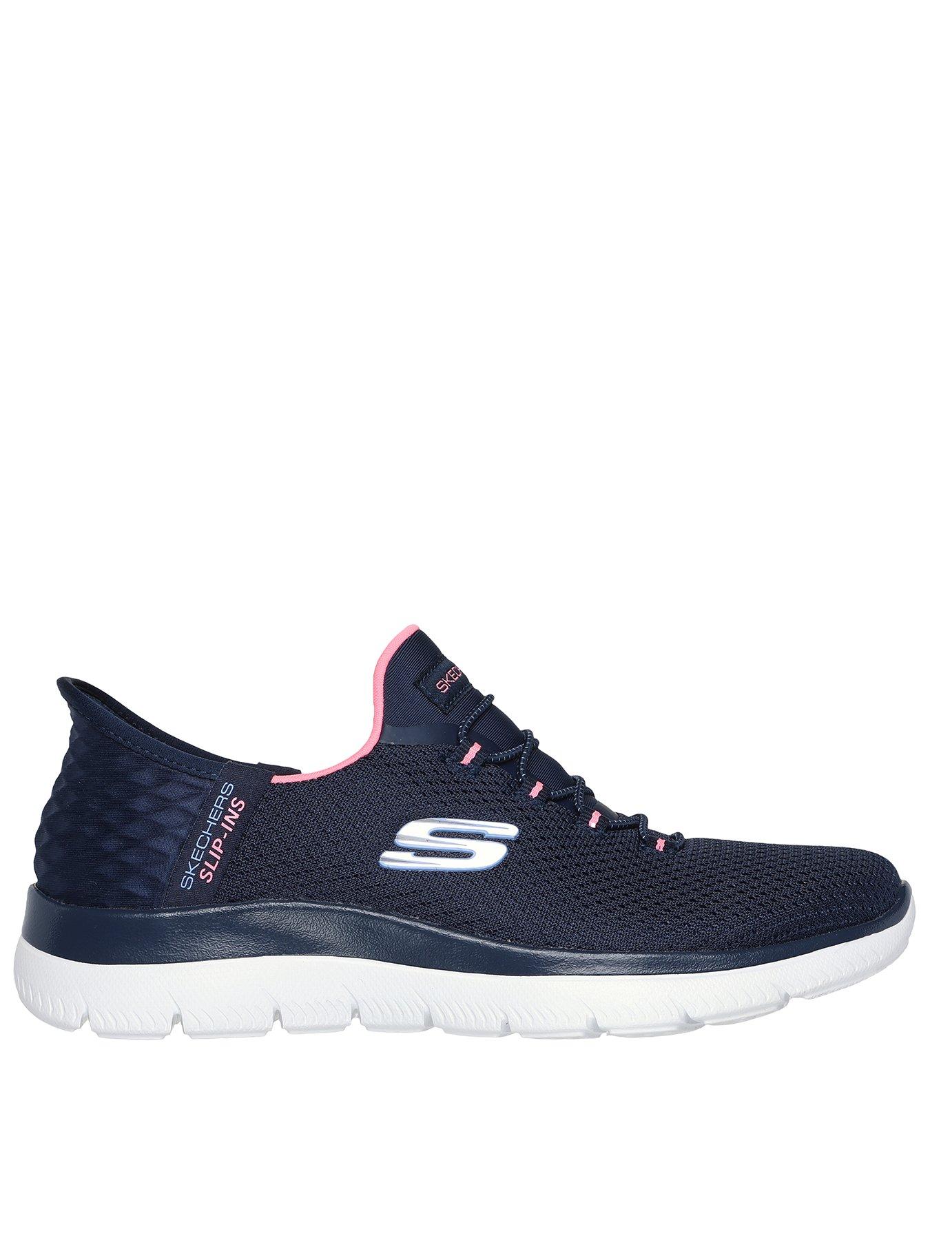 skechers-wide-fit-summits-slip-in-diamond-dream-trainer-navy