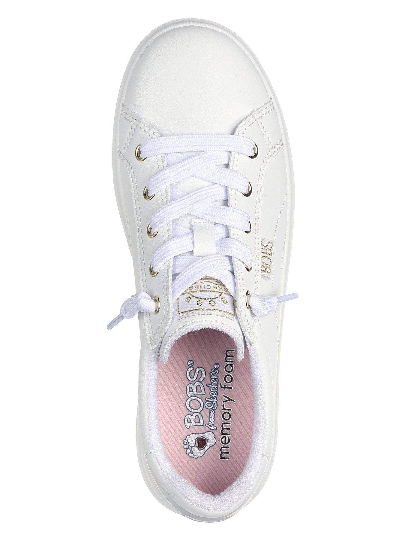  image of skechers-bobs-dvine-wide-fit-instant-delight-plimsoll-white