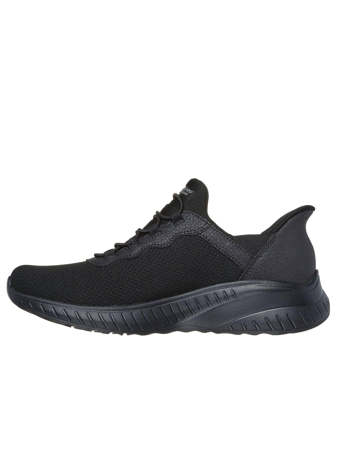  image of skechers-wide-fit-slip-ins-bobs-squad-sport-trainer-black