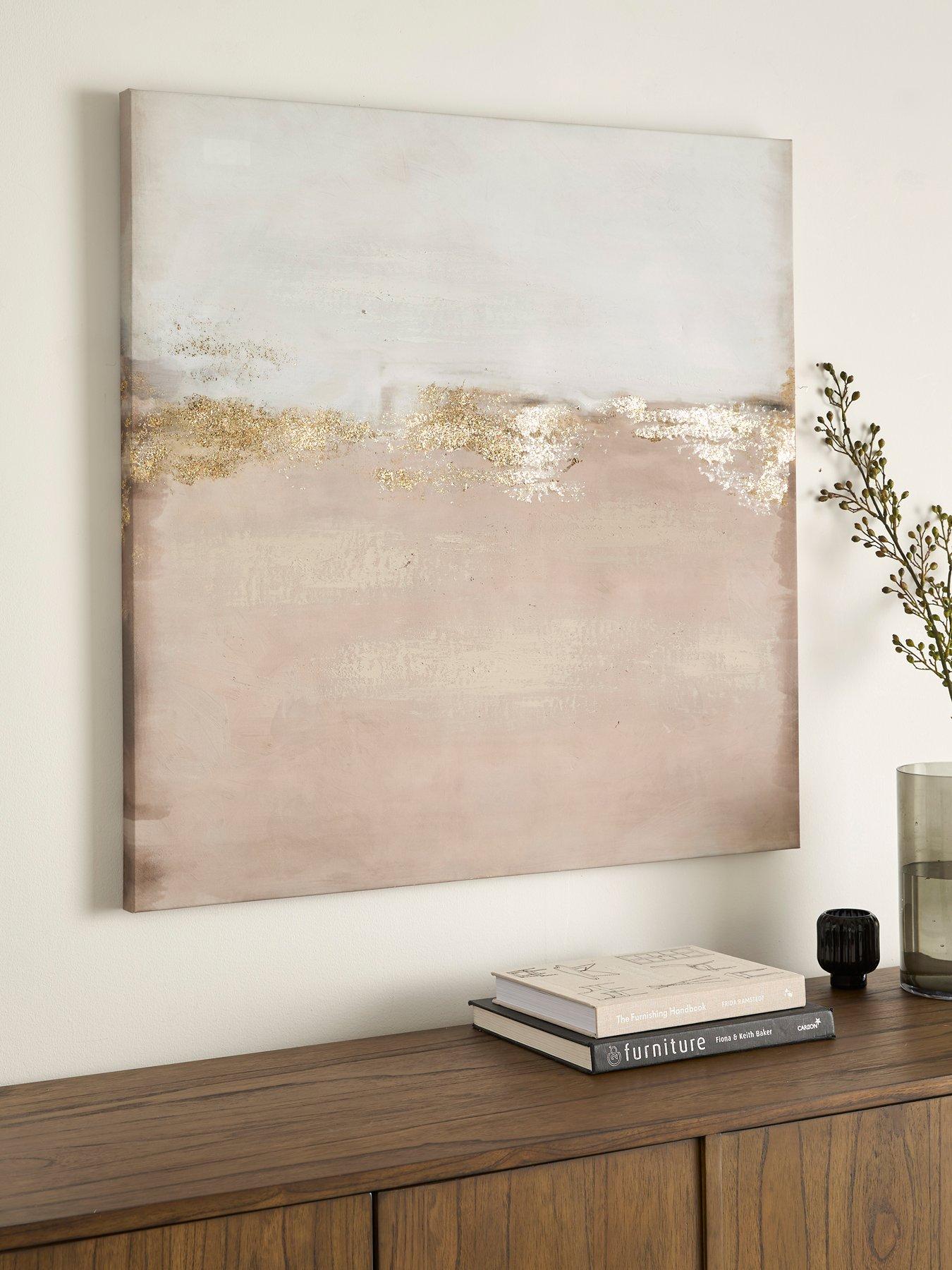  image of very-home-abstract-gold-foil-hand-touched-printed-canvas