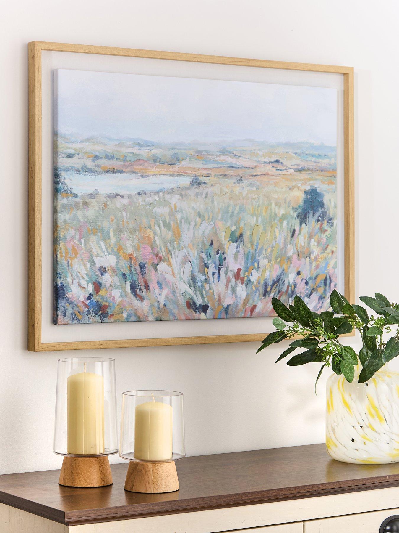 Very Home Meadow Field Landscape Capped Print Canvas 60x80cm