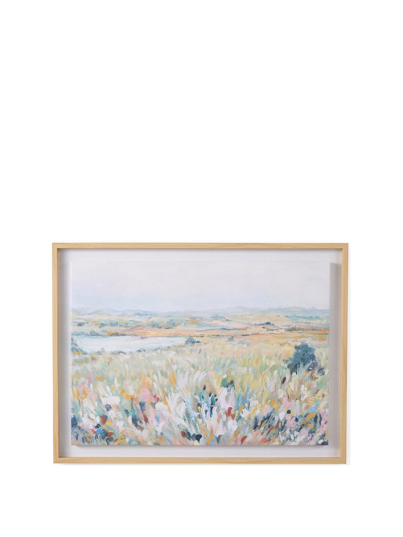  image of the-very-collection-meadow-field-landscape-capped-print-canvas-60x80cm