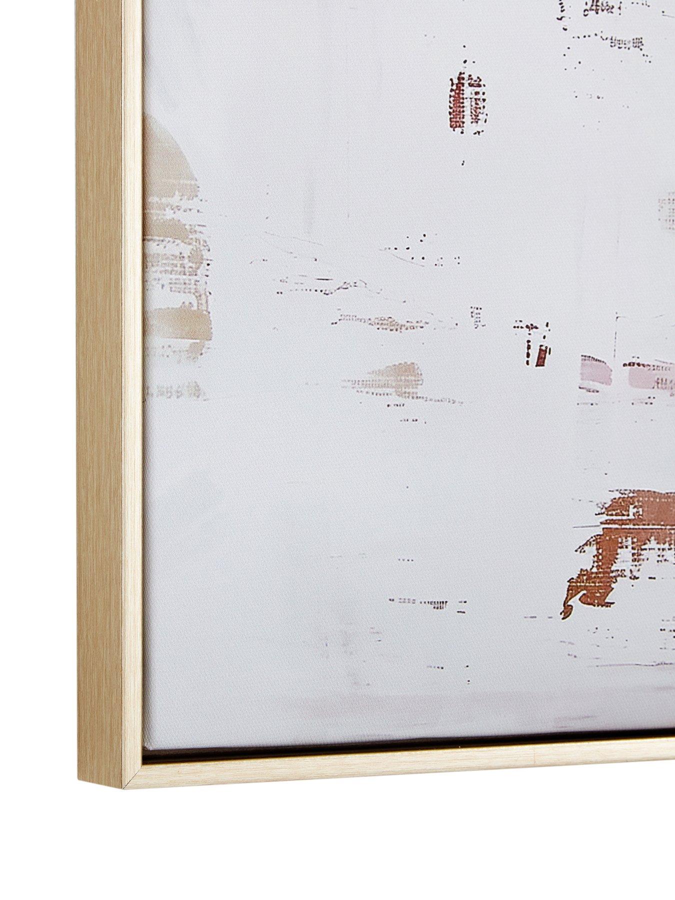 Image 4 of 6 of The Very Collection Smoked Abstract Gold Foil Printed Canvas Wall Art