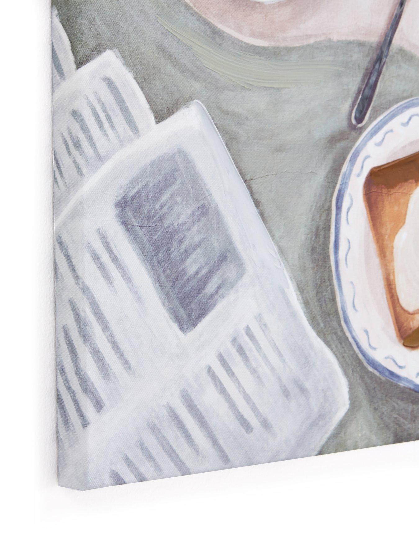  image of very-home-breakfast-printed-canvas-wall-art-with-hand-painted-details