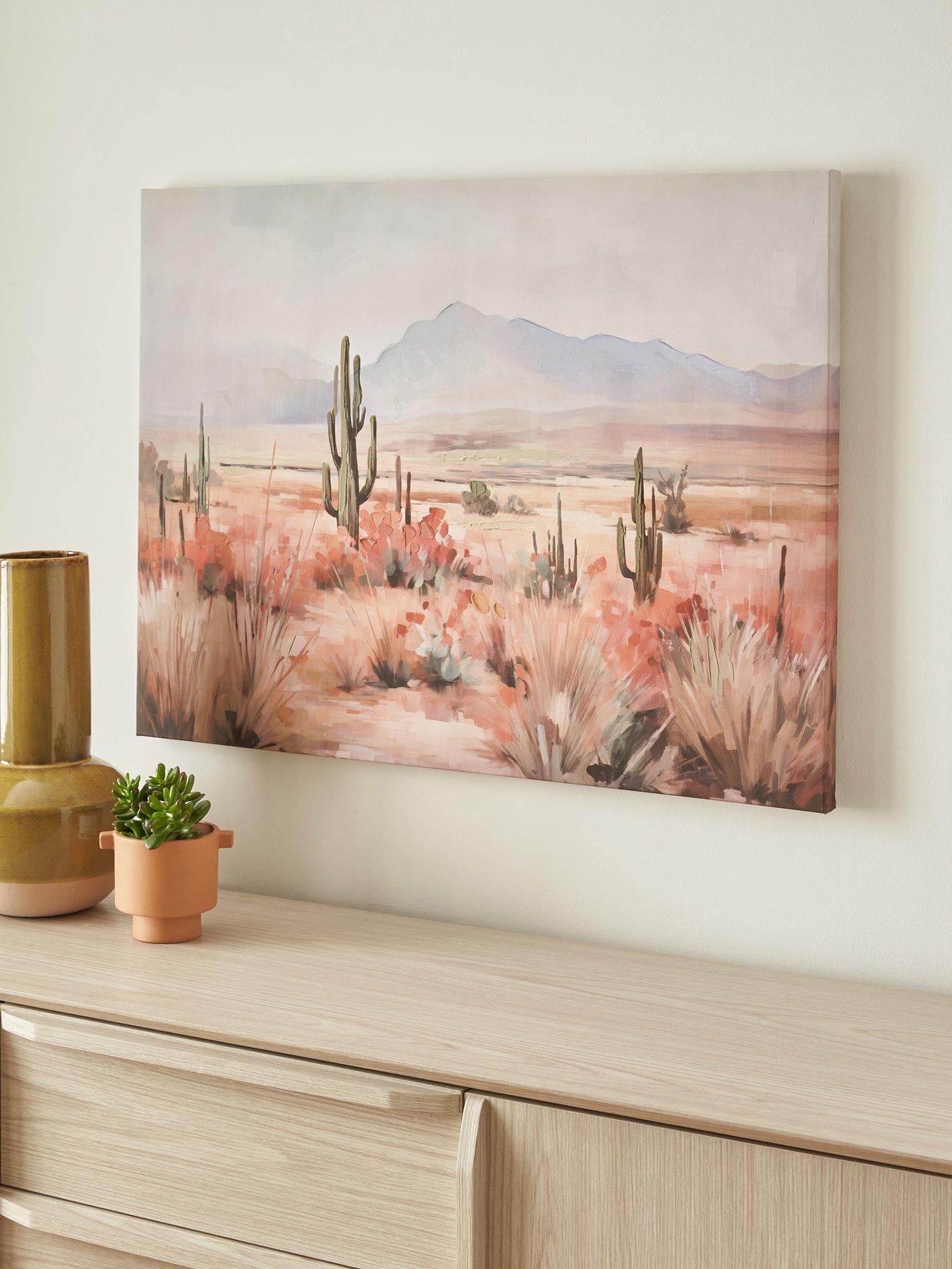 front image of very-home-wild-west-printed-canvas-wall-art-with-hand-painted-embellishments