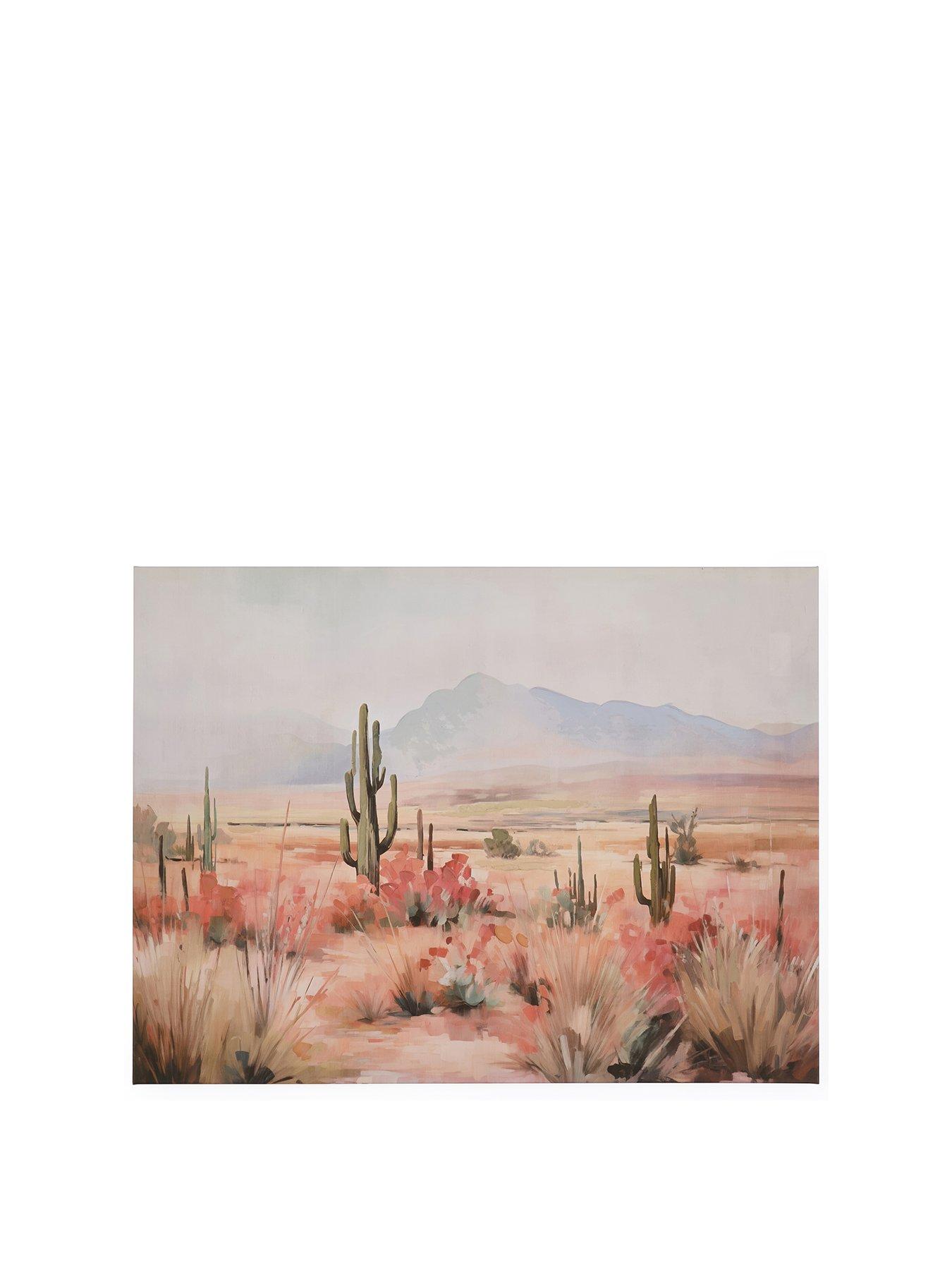 stillFront image of very-home-wild-west-printed-canvas-wall-art-with-hand-painted-embellishments