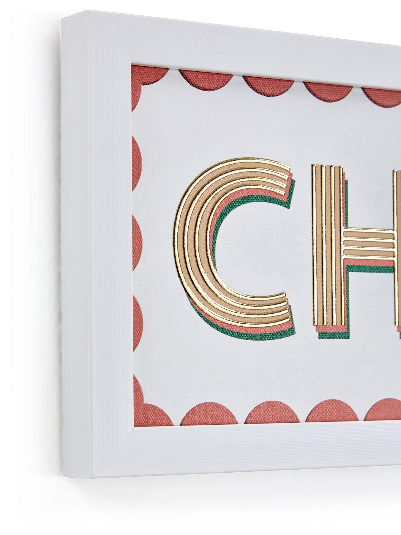 Image 4 of 6 of The Very Collection Cheers Slogan Wall Art
