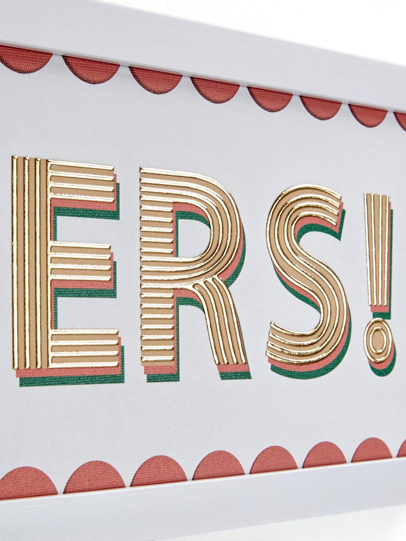 Image 5 of 6 of The Very Collection Cheers Slogan Wall Art