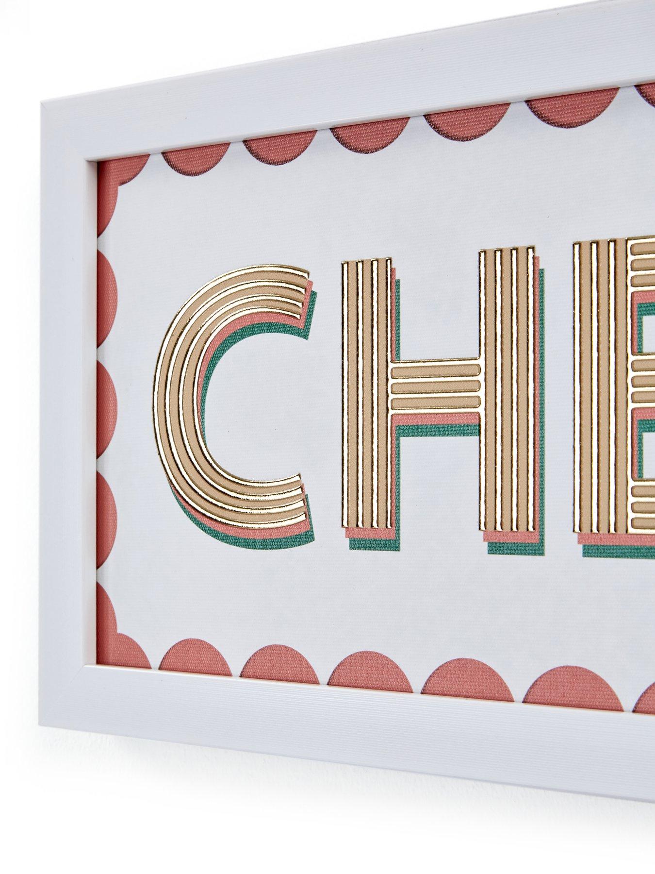 Image 6 of 6 of The Very Collection Cheers Slogan Wall Art