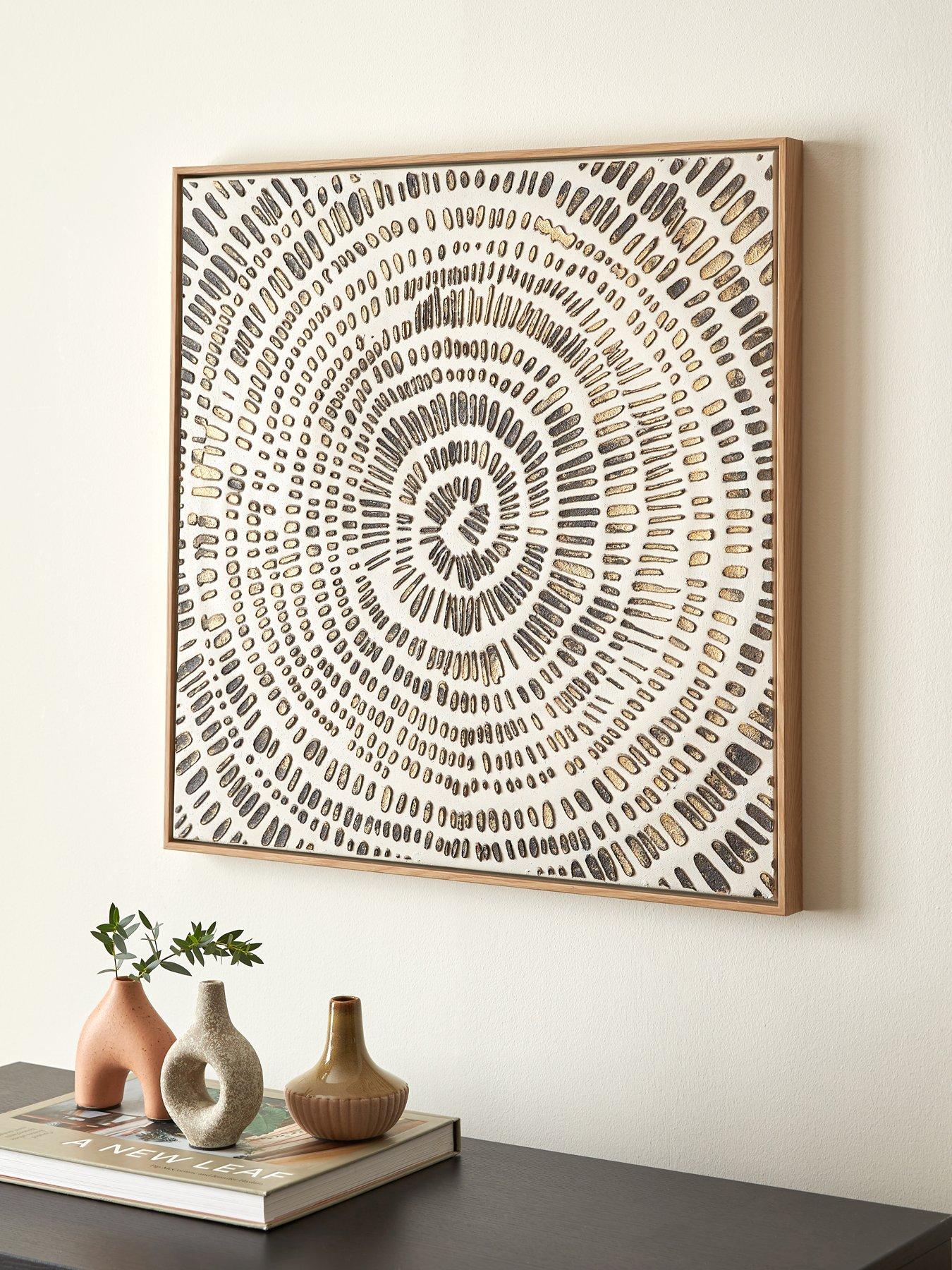Image 1 of 5 of The Very Collection Hand Paint Spiral Dash Capped Canvas 60x60cm - FSC&reg; Certified