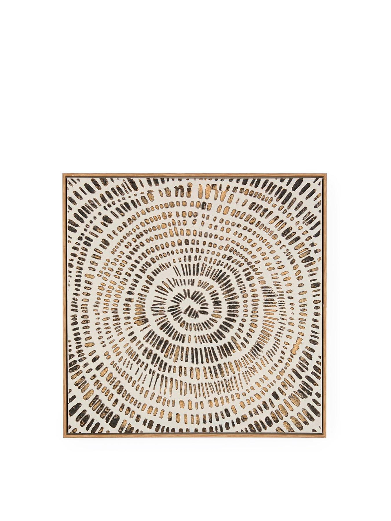  image of very-home-hand-paint-spiral-dash-capped-canvas-60x60cm