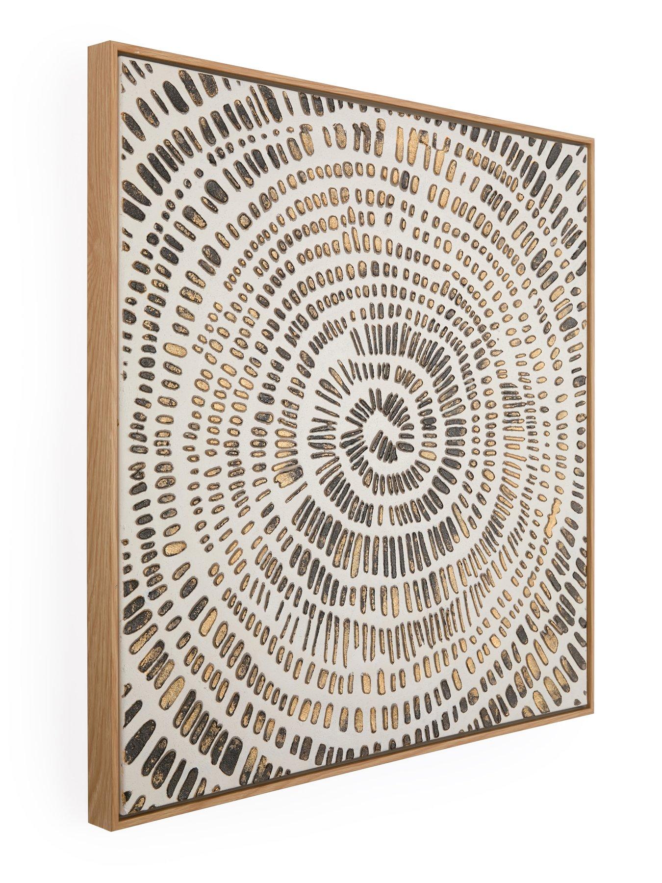  image of very-home-hand-paint-spiral-dash-capped-canvas-60x60cm