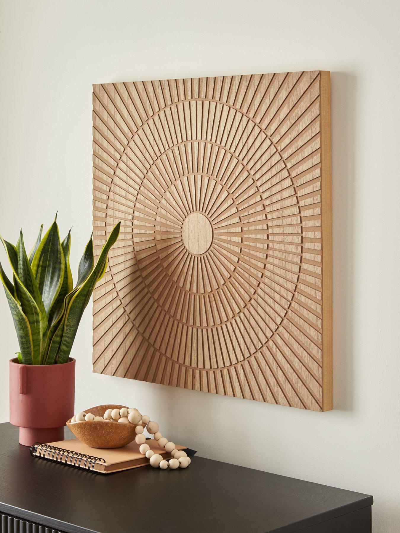  image of very-home-3d-raised-circle-cut-out-wooden-art-60x60cm
