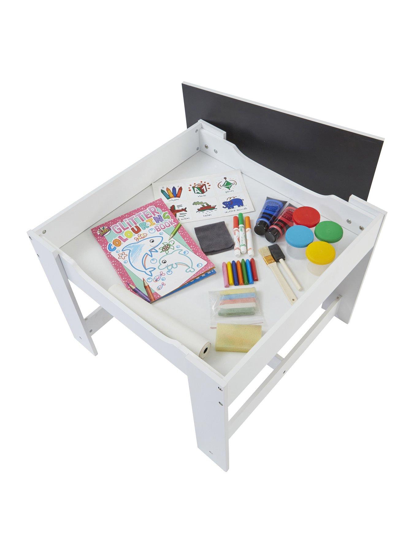  image of liberty-house-white-table-andnbspchairs-with-grey-storage-bins