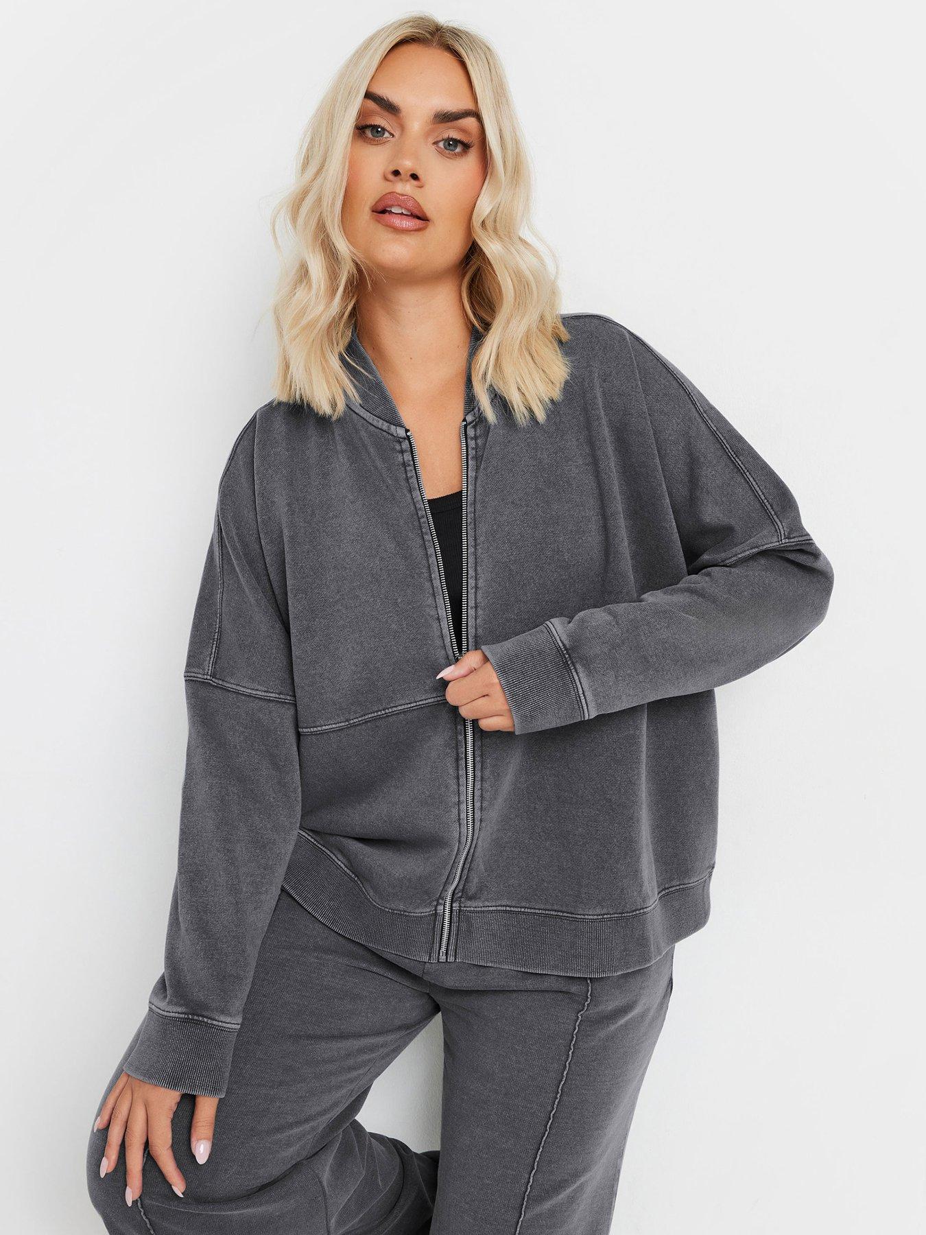undefined Curve Acid Wash Bomber - Grey