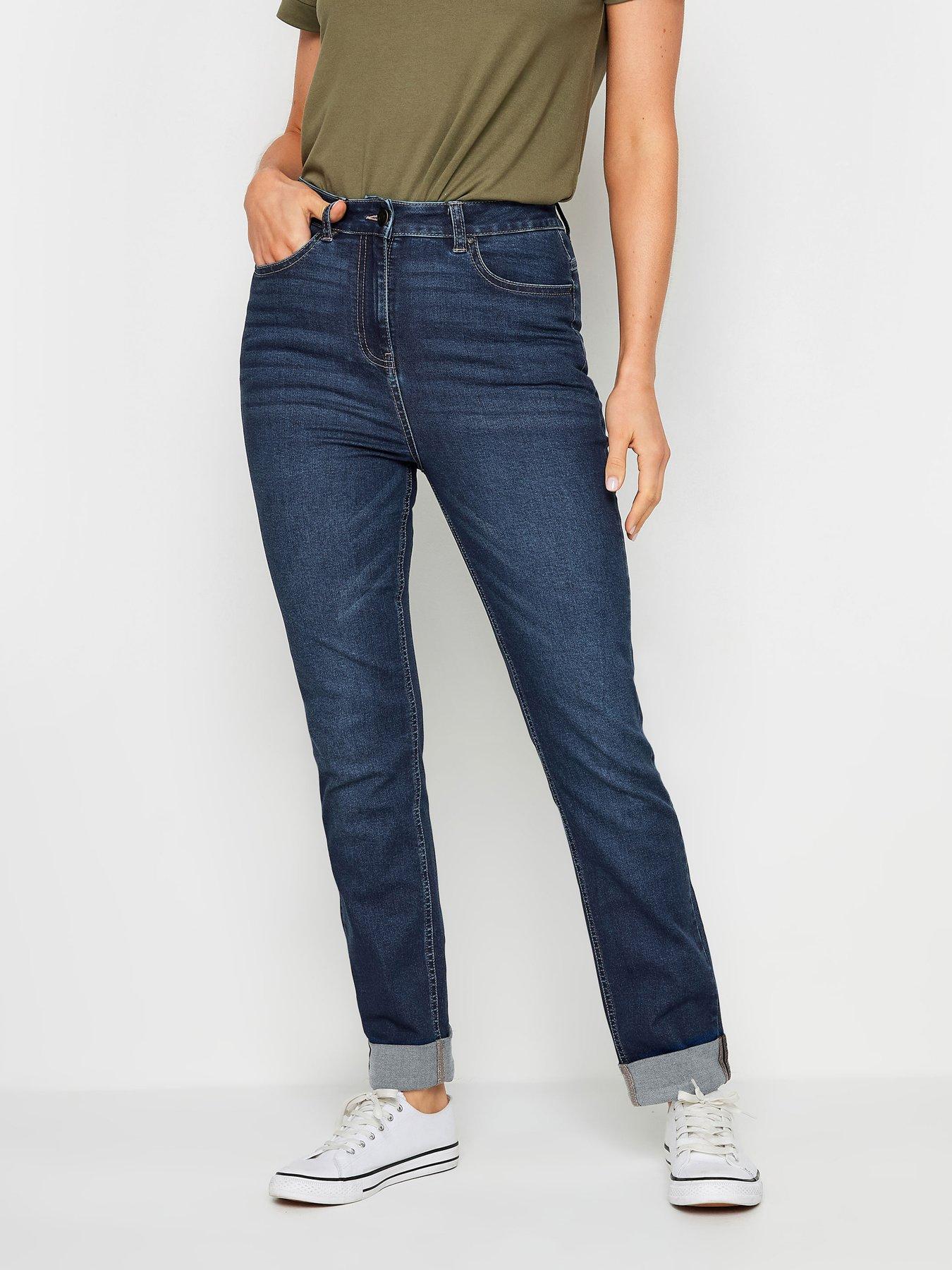 undefined Tall Mid Wash Cigarette Jean 34"