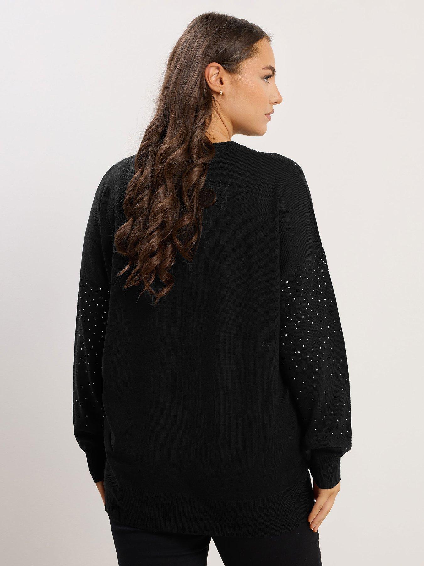 Image 2 of 4 of Yours Curve Fine Gauge Jumper - Black