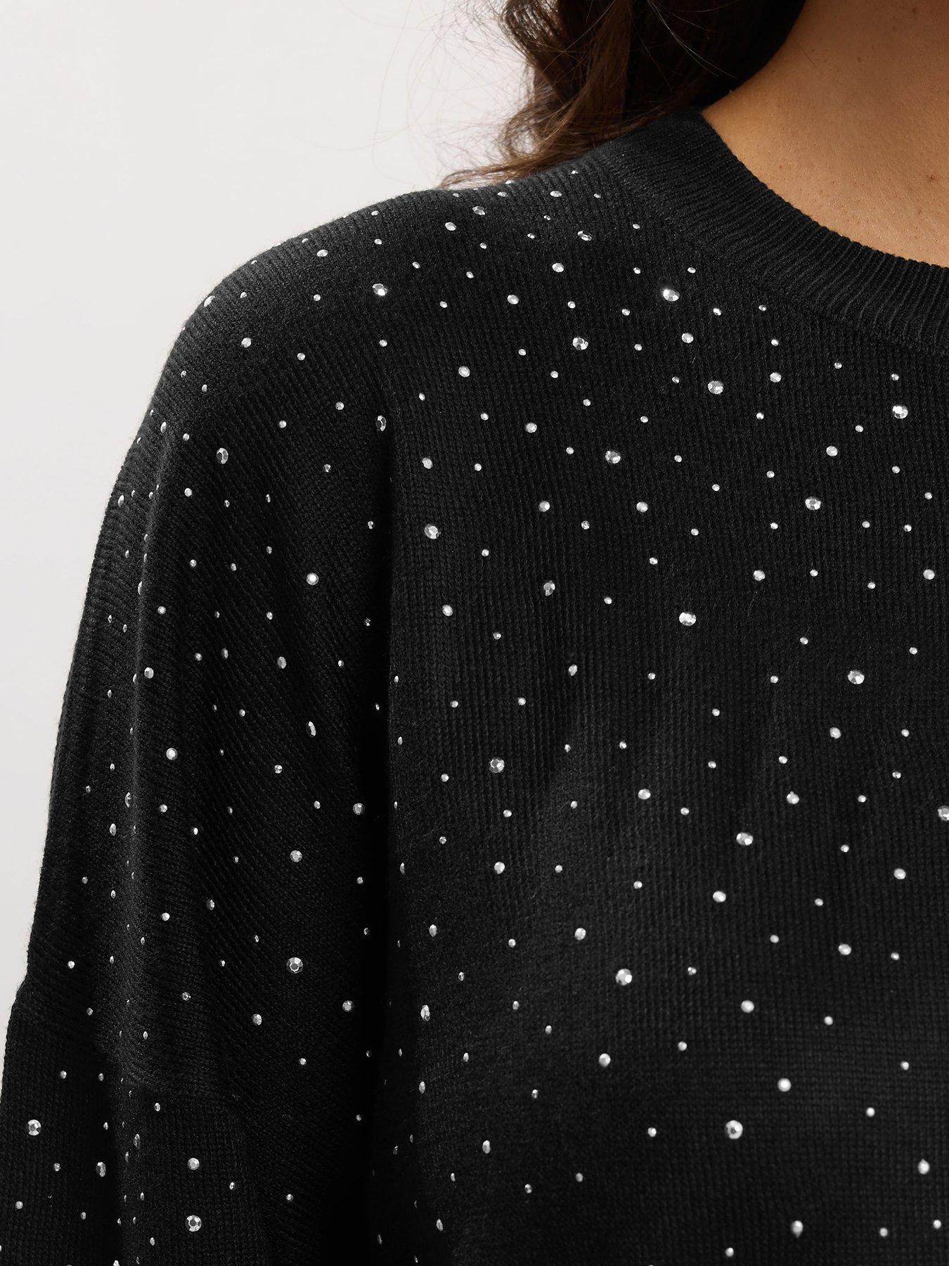 Image 4 of 4 of Yours Curve Fine Gauge Jumper - Black