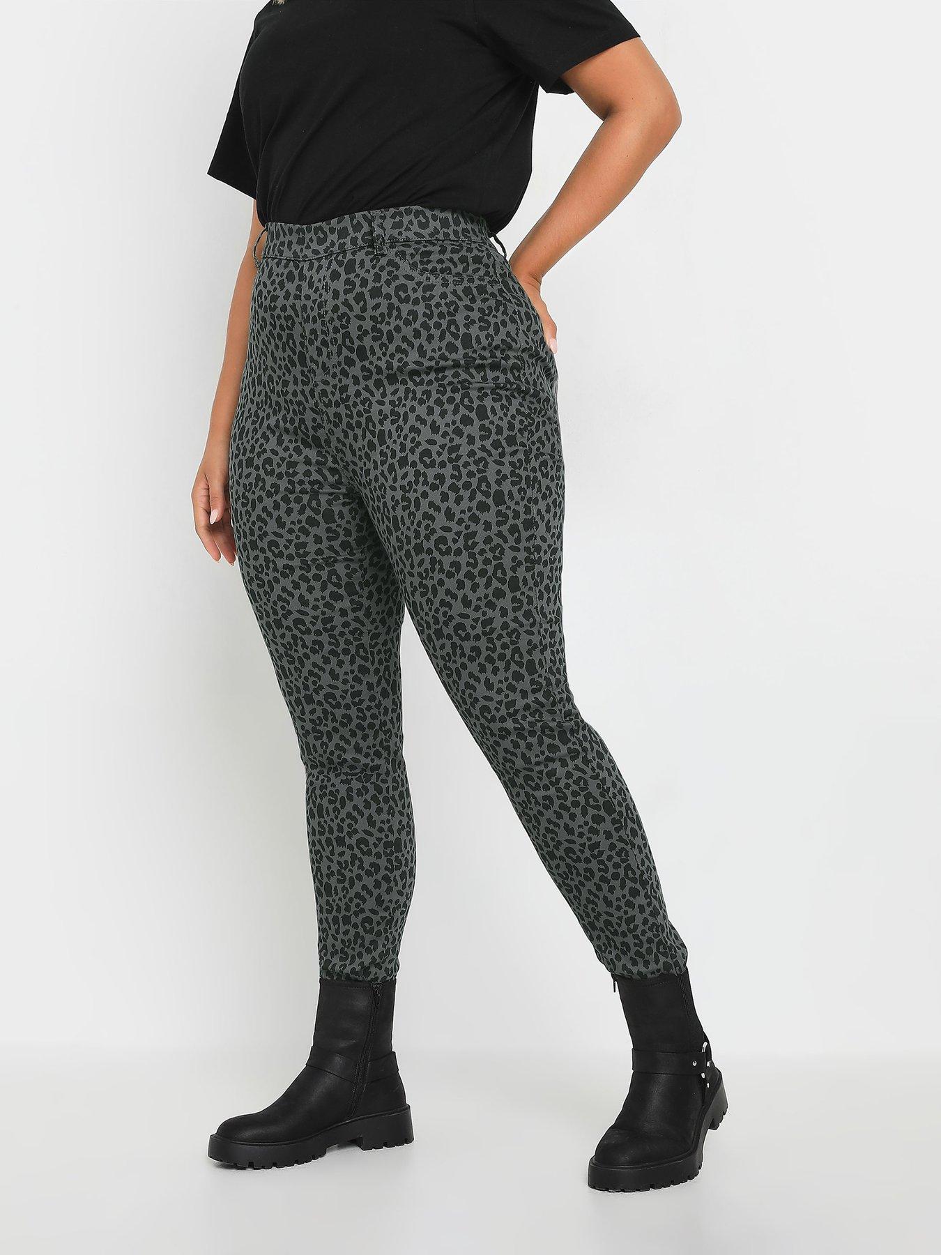 undefined Curve Leopard Print Jegging - Grey