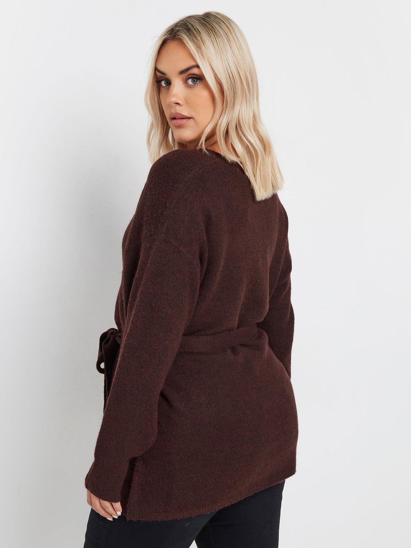 Image 2 of 4 of Yours Curve Wrap Jumper - Purple