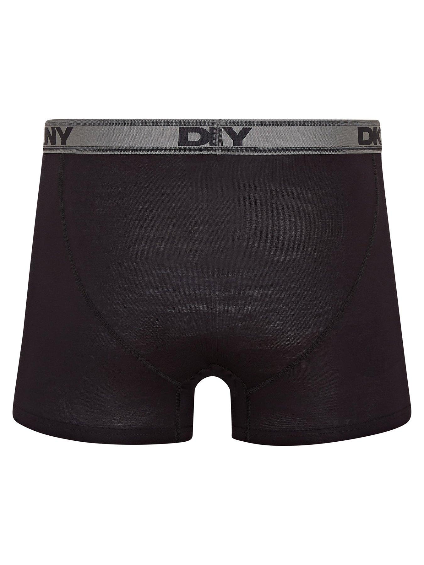 Image 3 of 3 of DKNY Carter 3 Pack Mid Length Trunks - Black