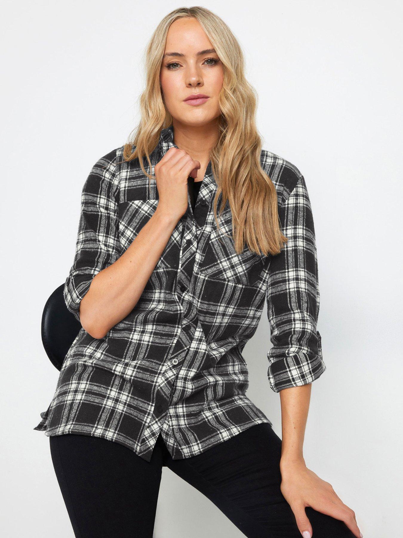 long-tall-sally-tall-check-shirt-black