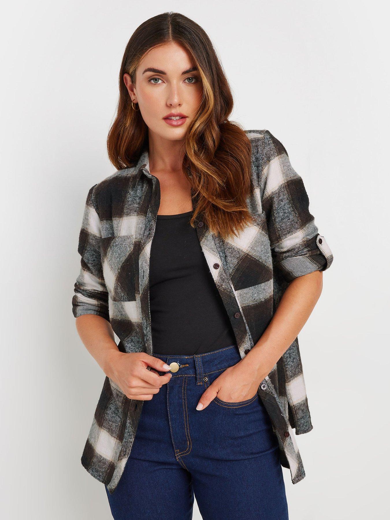 undefined Tall Check Shirt - Brown