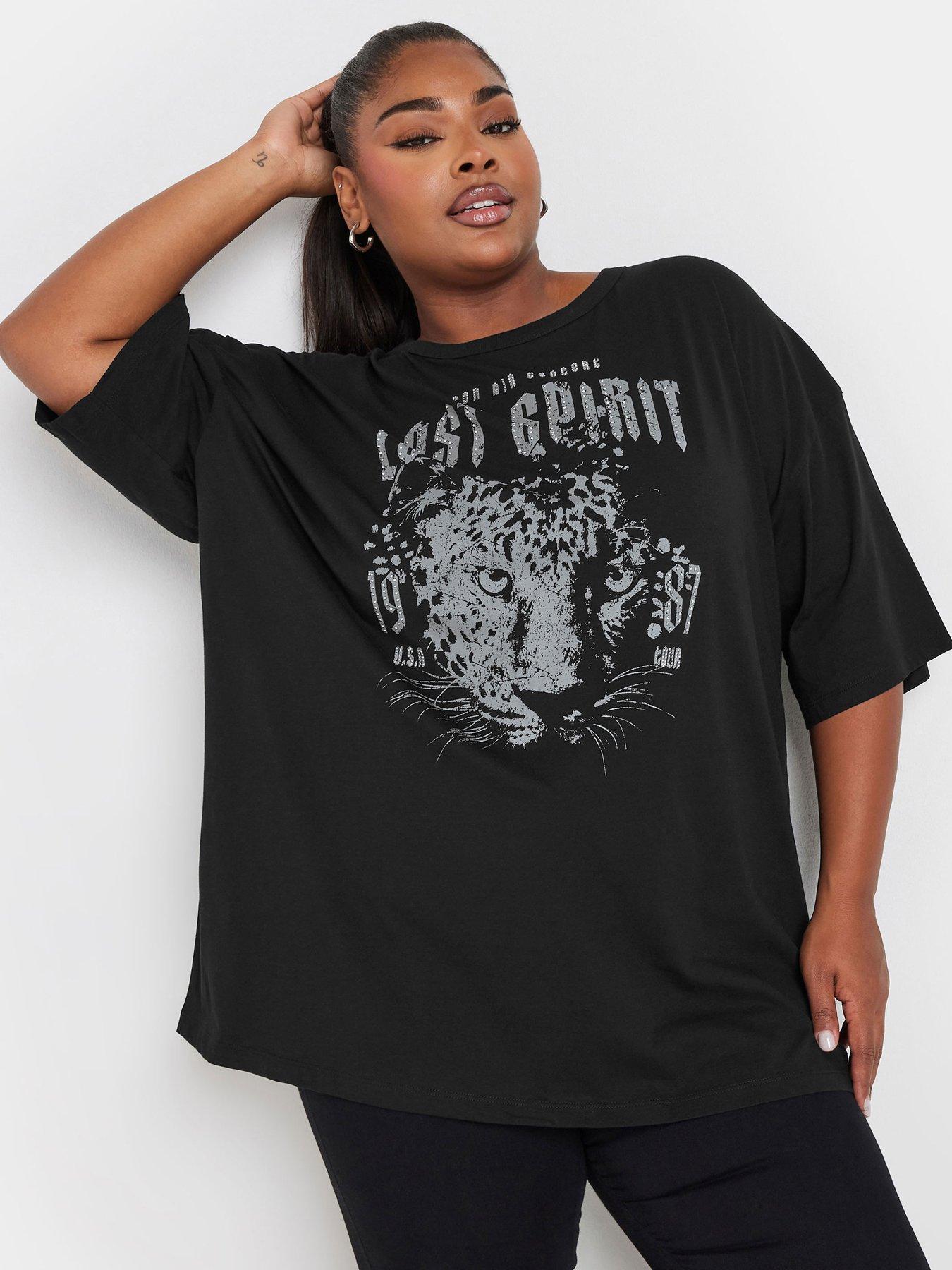 undefined Curve Studded Boxy Tee