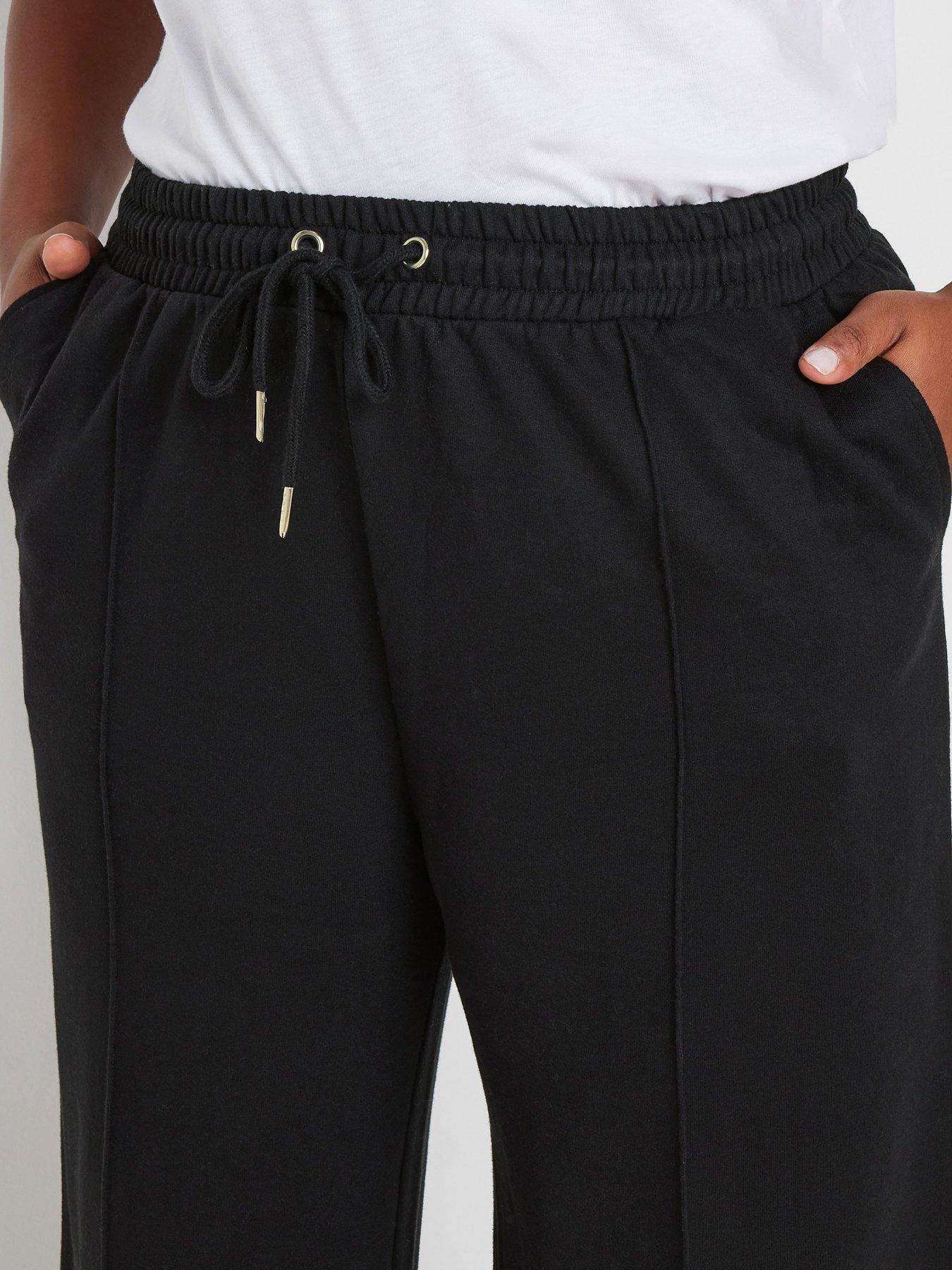 Image 4 of 4 of Yours Curve Wide Leg Jogger - Black