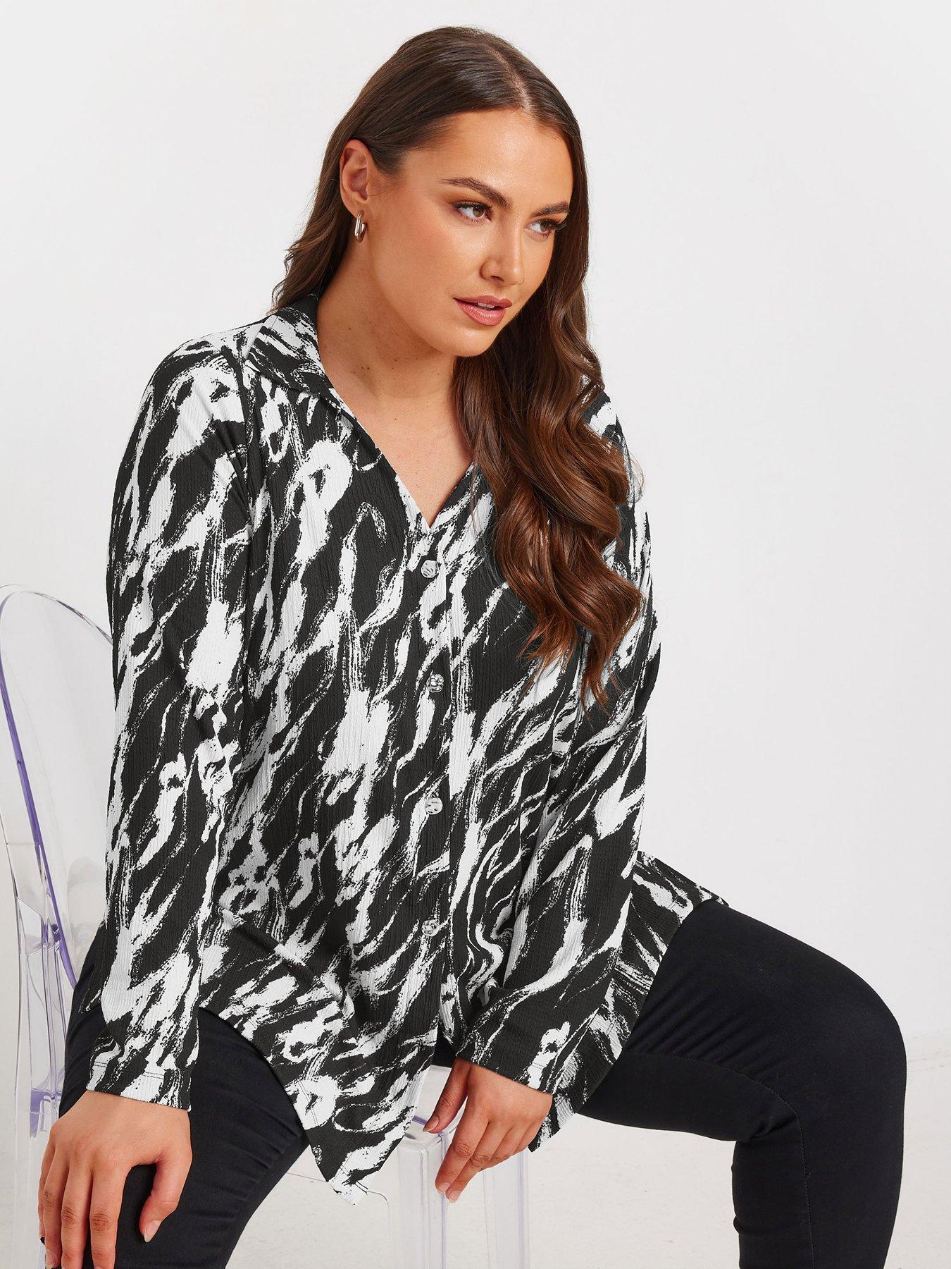 undefined Curve Textured Jersey Shirt - Black