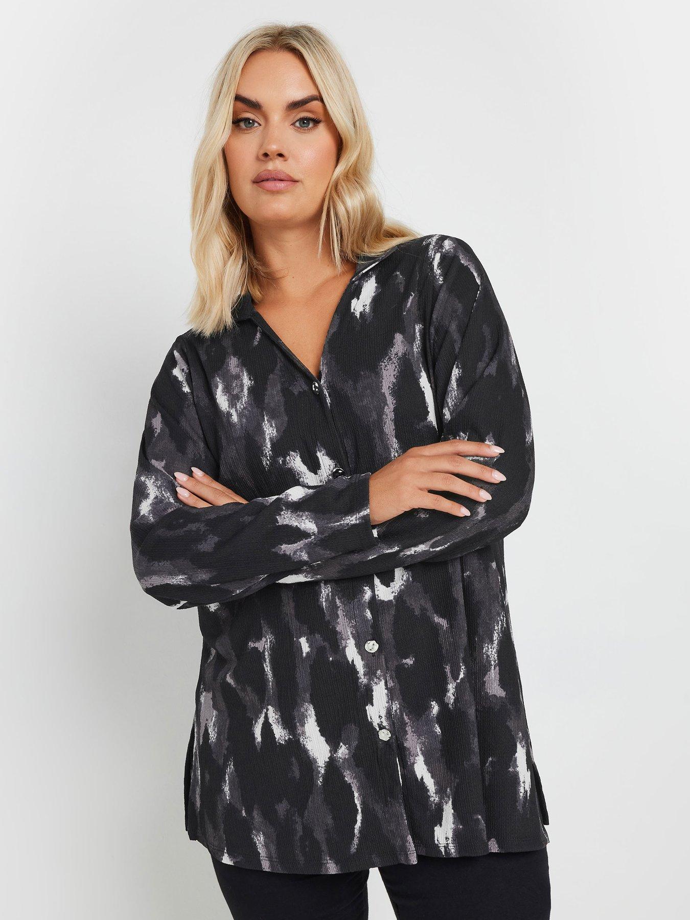 undefined Curve Textured Co-ord Shirt - Grey