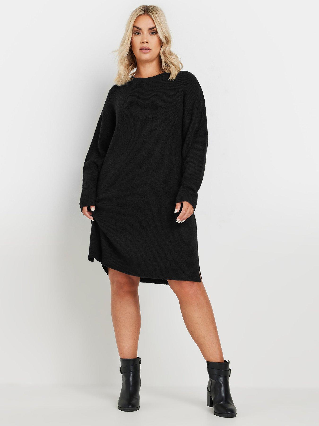 undefined Curve Tunic Jumper Dress - Black