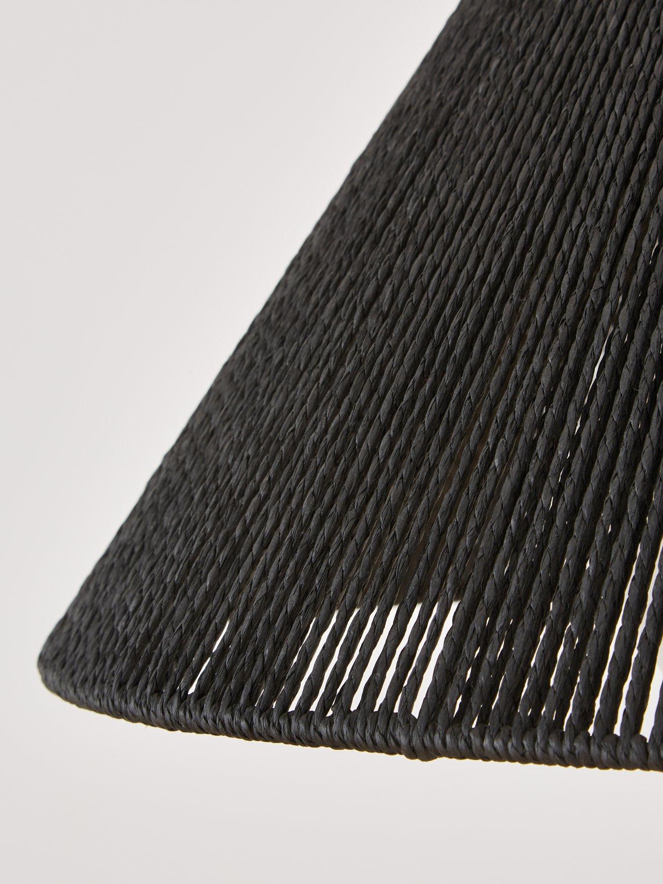  image of the-very-collection-black-string-pendant-with-opal-globe-ceiling-light