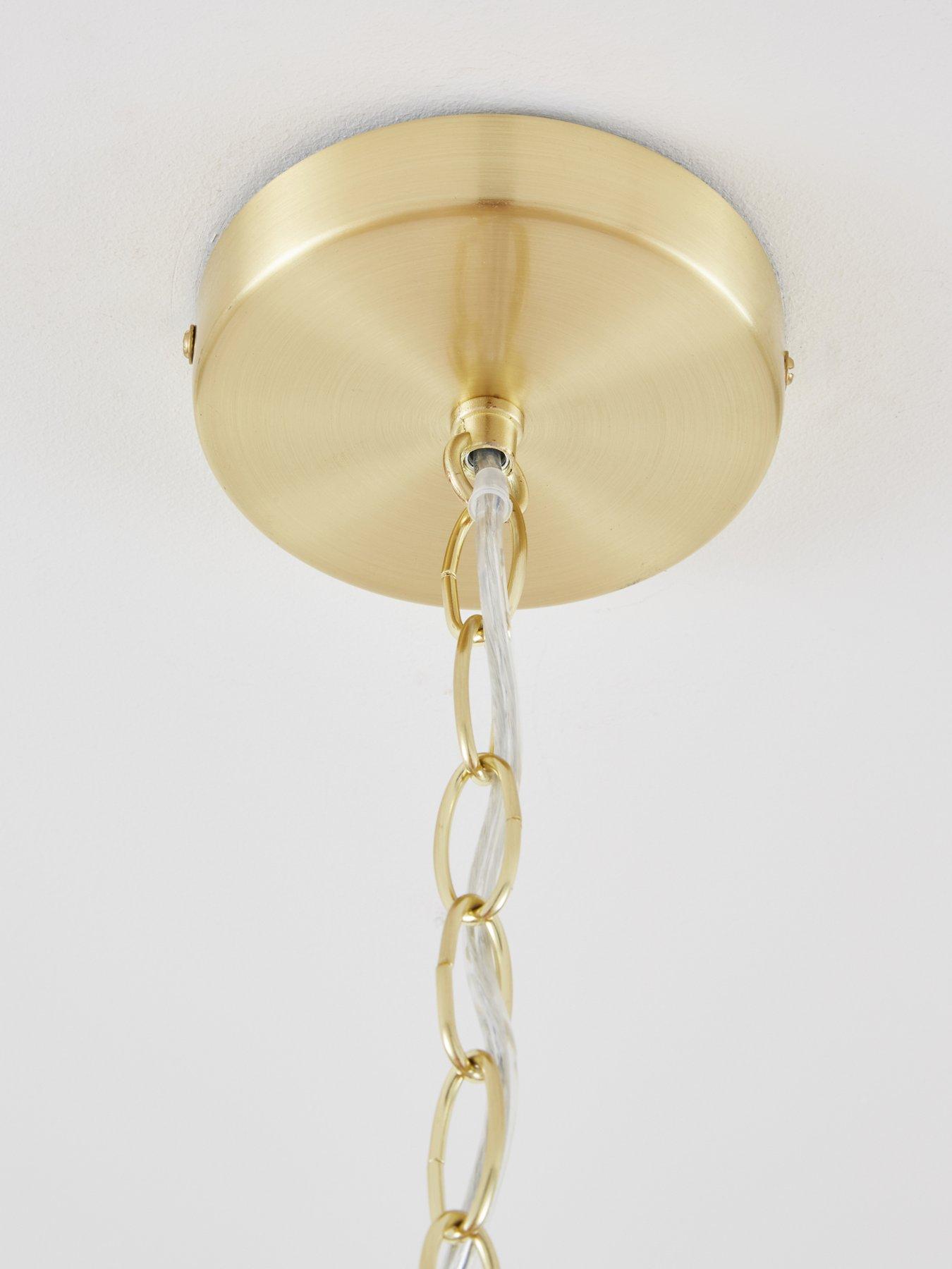 Image 6 of 6 of The Very Collection Large Miller Wooden Bead Chandelier Light