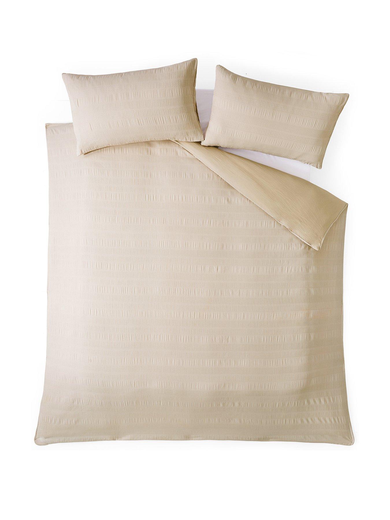 stillFront image of very-home-dalston-waffle-seersucker-stripe-duvet-cover-set