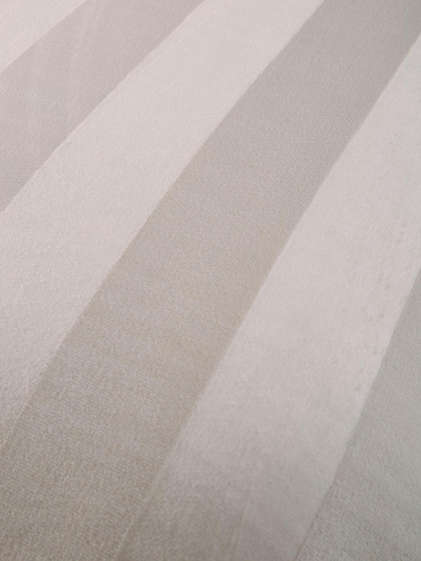 Image 5 of 5 of The Very Collection Luxe Velvet Stripe Duvet Cover Set in Ivory