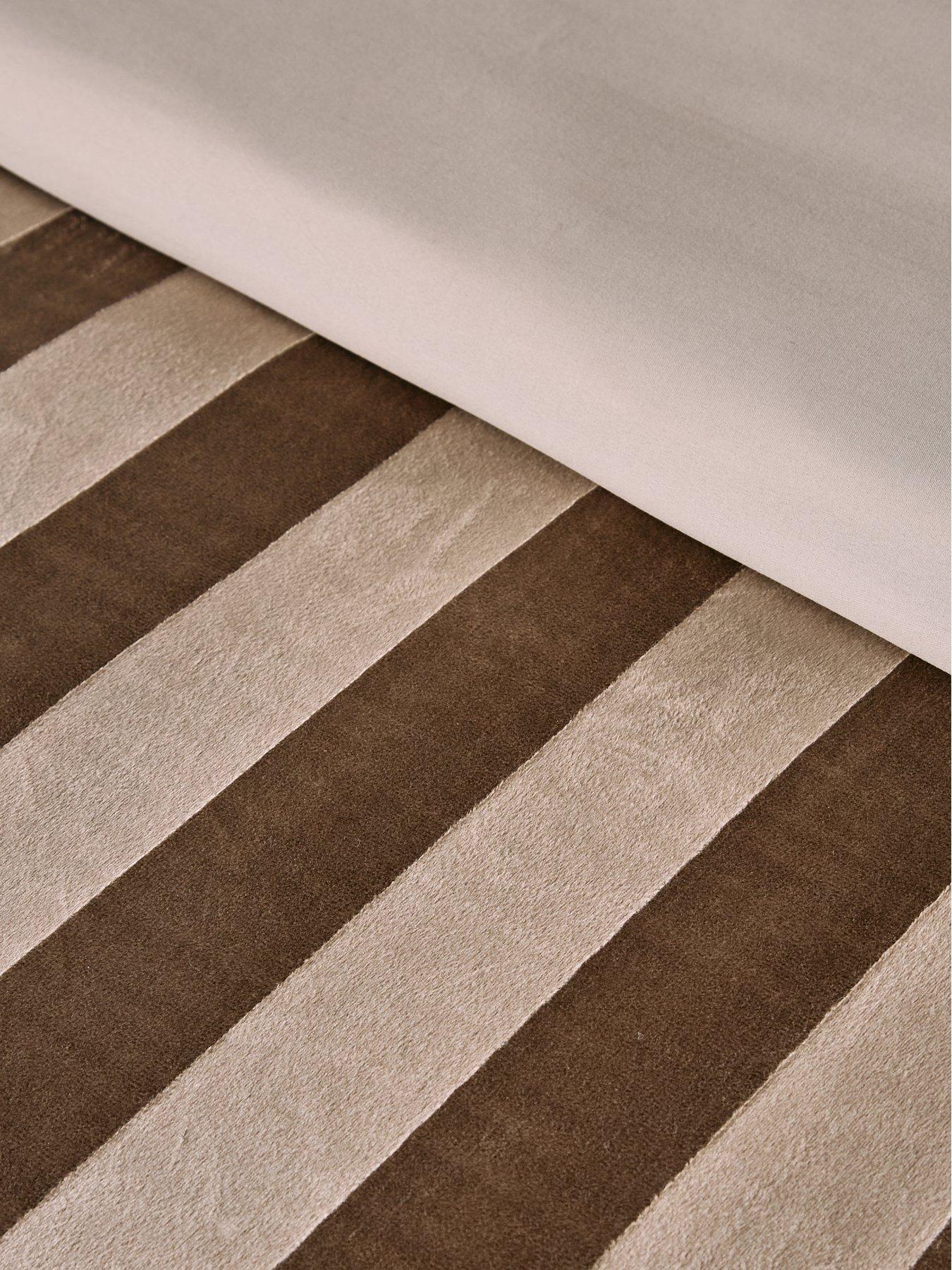  image of very-home-luxe-velvet-stripe-duvet-cover-set-in-champagne