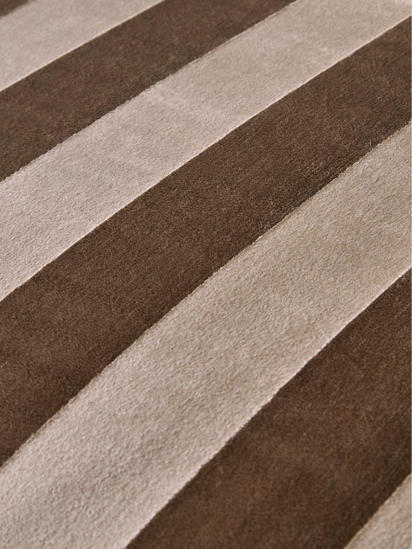  image of very-home-luxe-velvet-stripe-duvet-cover-set-in-champagne