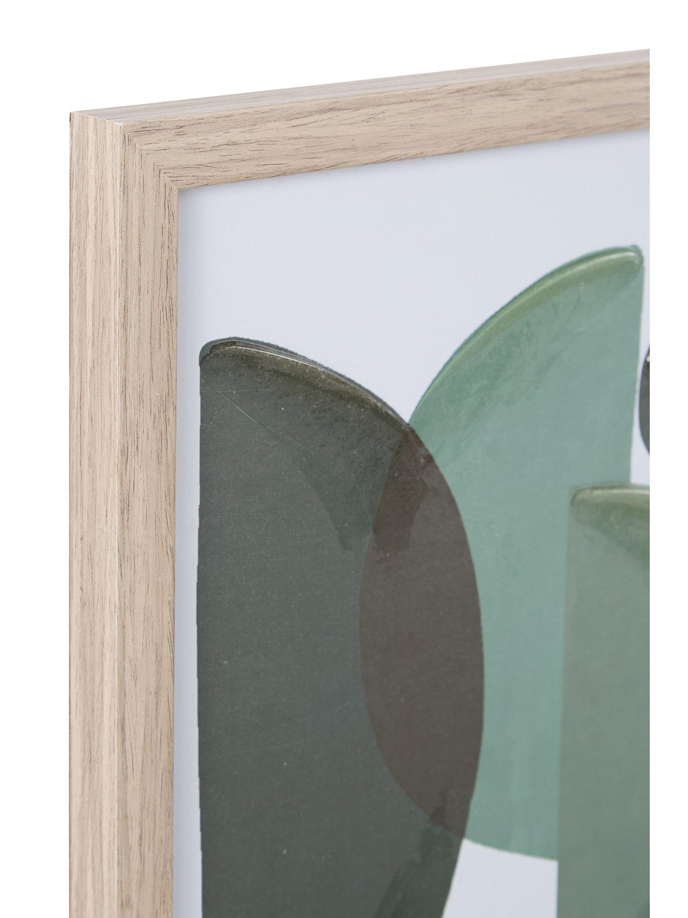  image of very-home-set-of-4-green-abstract-framed-art-prints