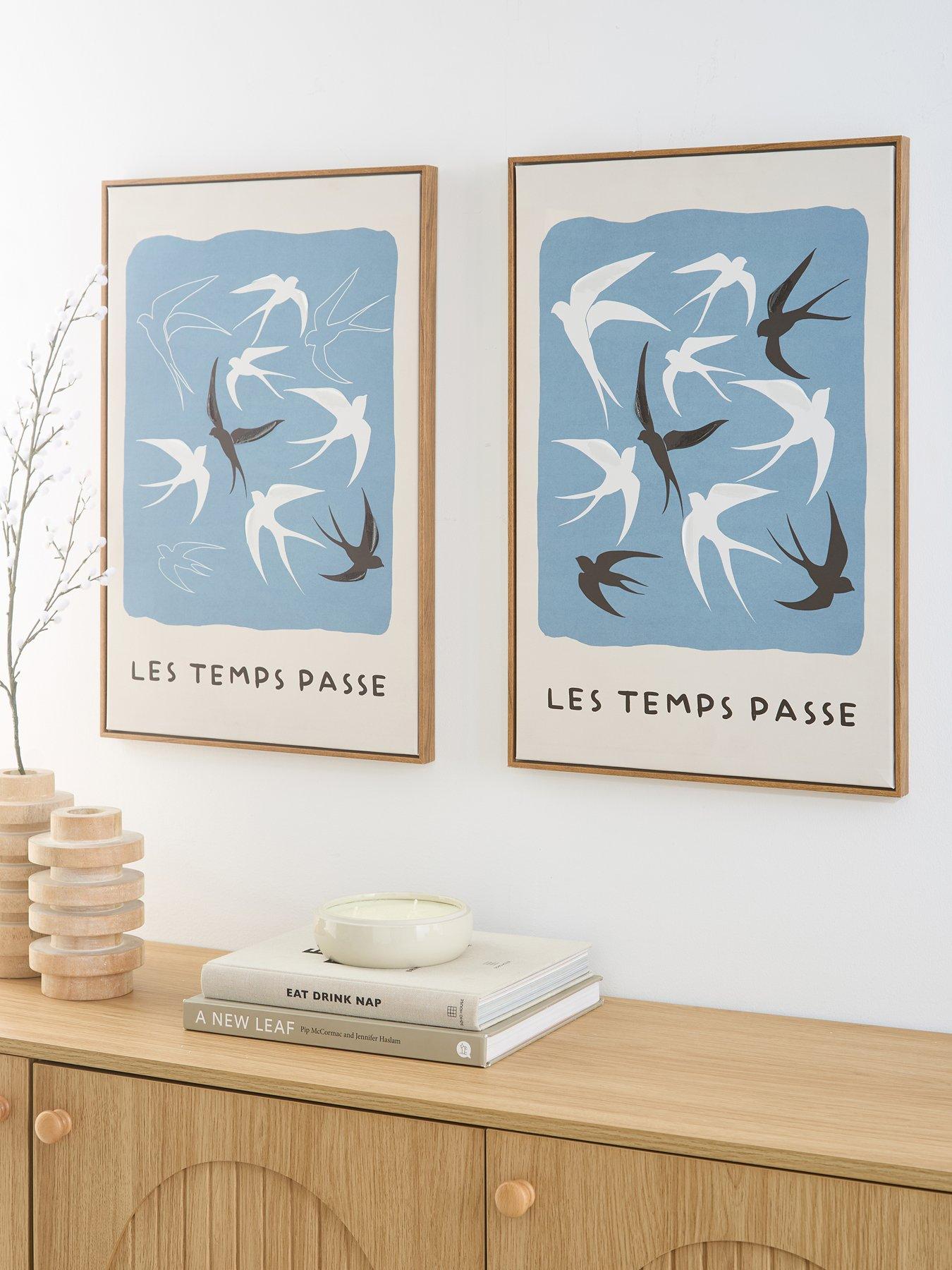 The Very Collection Set of 2 Les Temps Passe Capped Canvas Wall Art Prints