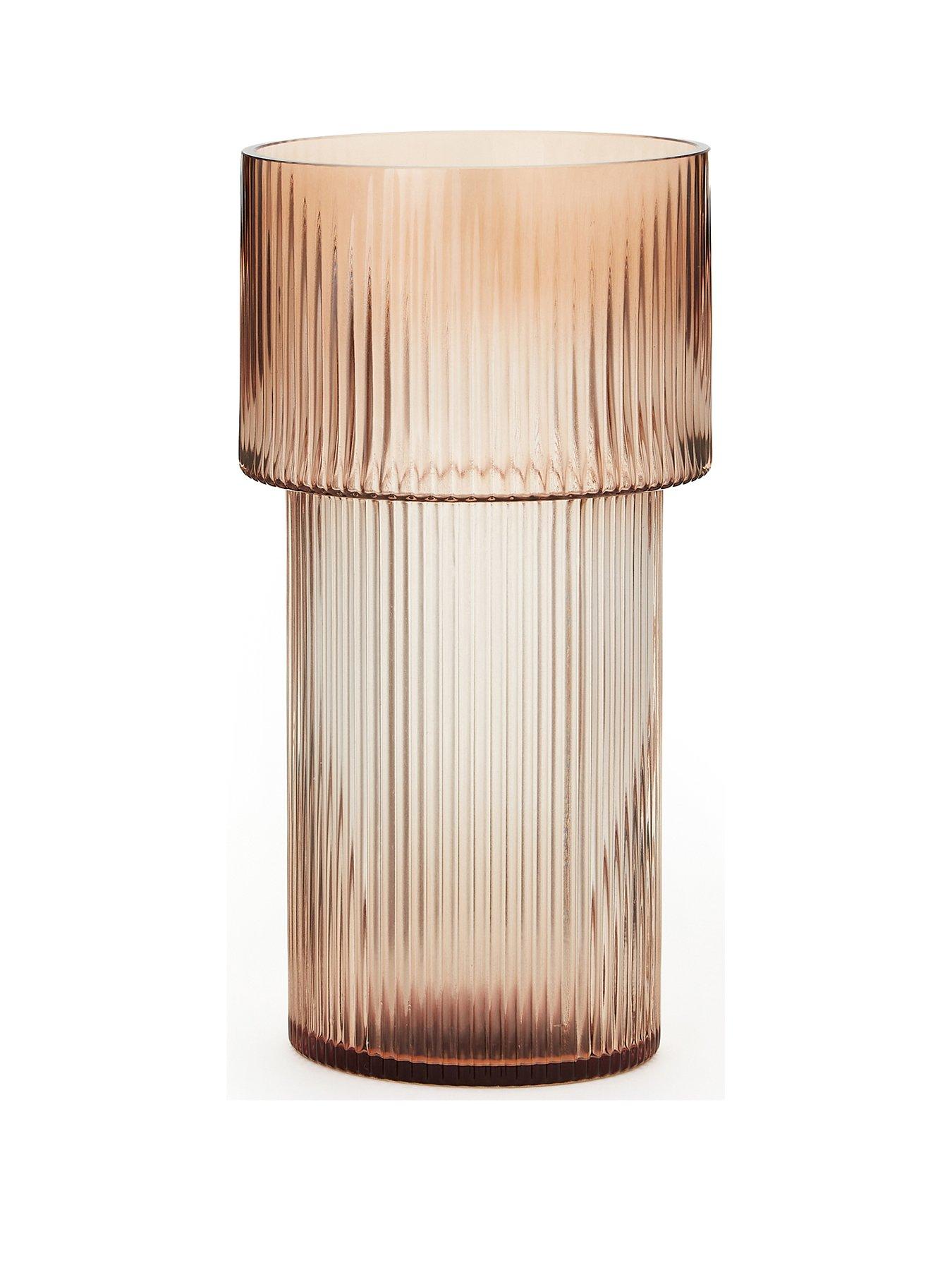 stillFront image of the-very-collection-light-smoked-ribbed-vase