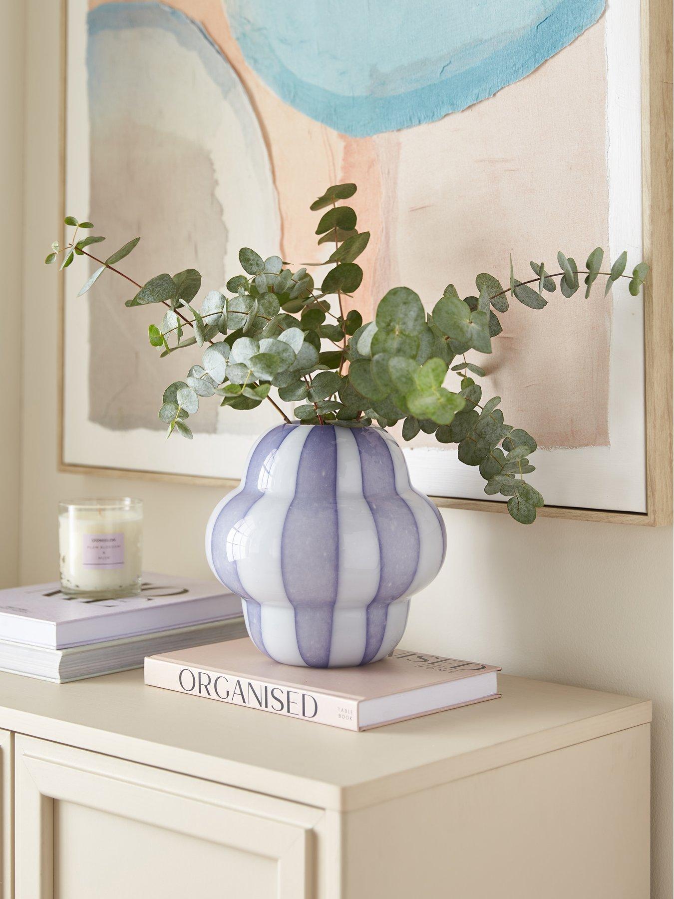 Very Home Glass Striped Vase