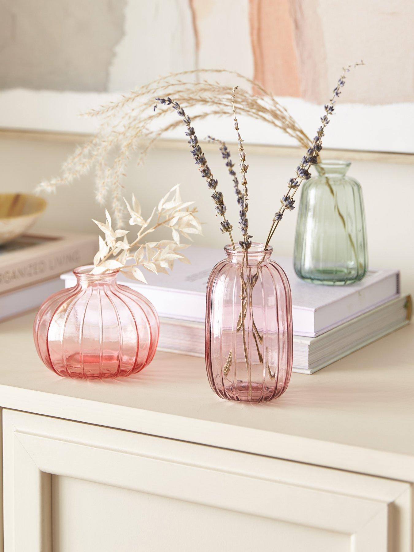 undefined Set of 3 Mini Glass Bud Vases - Multi