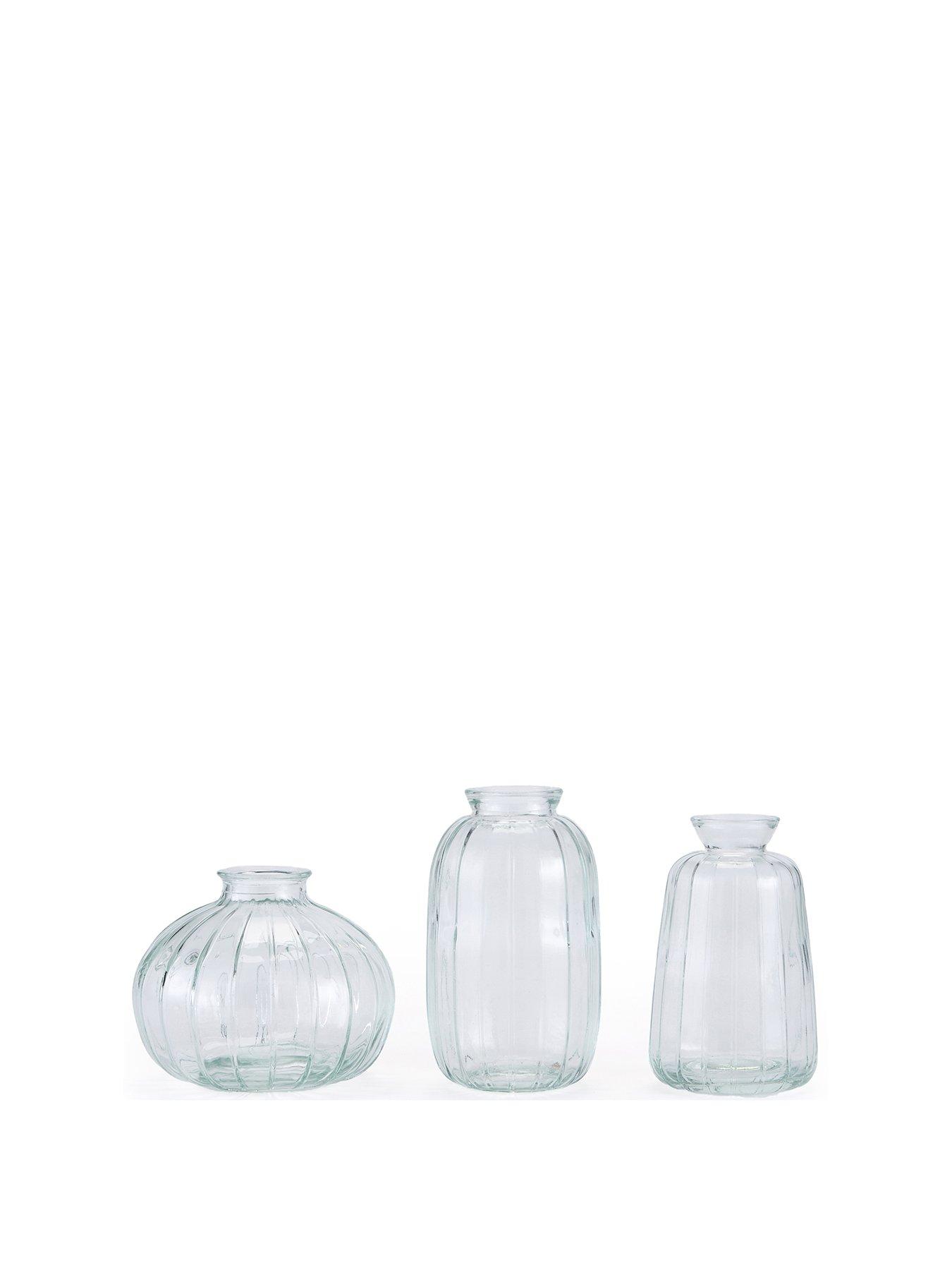  image of very-home-set-of-3-mini-glass-bud-vases-clear