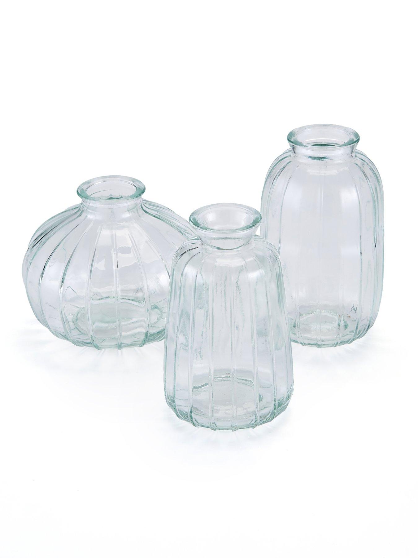  image of very-home-set-of-3-mini-glass-bud-vases-clear