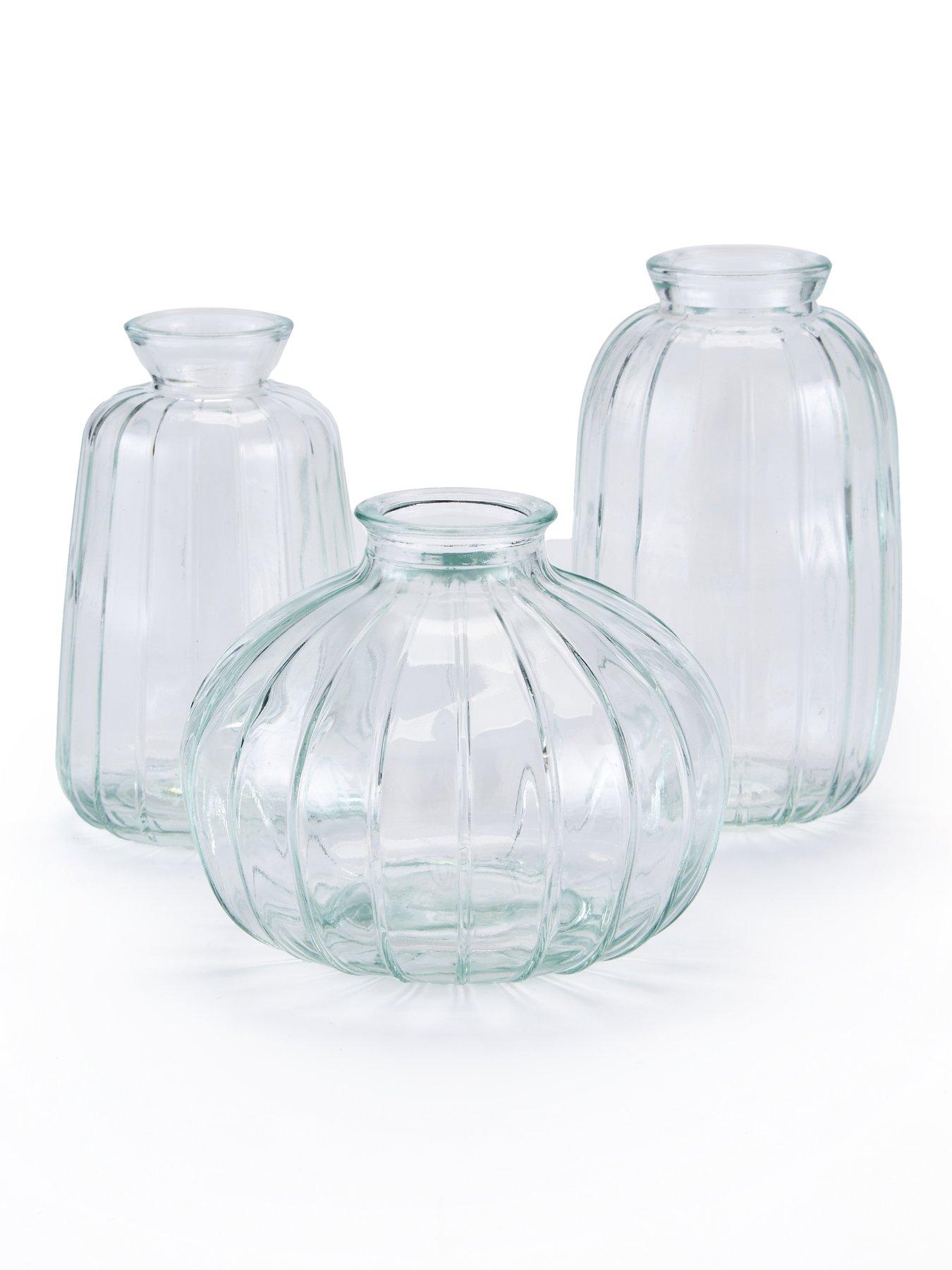  image of very-home-set-of-3-mini-glass-bud-vases-clear