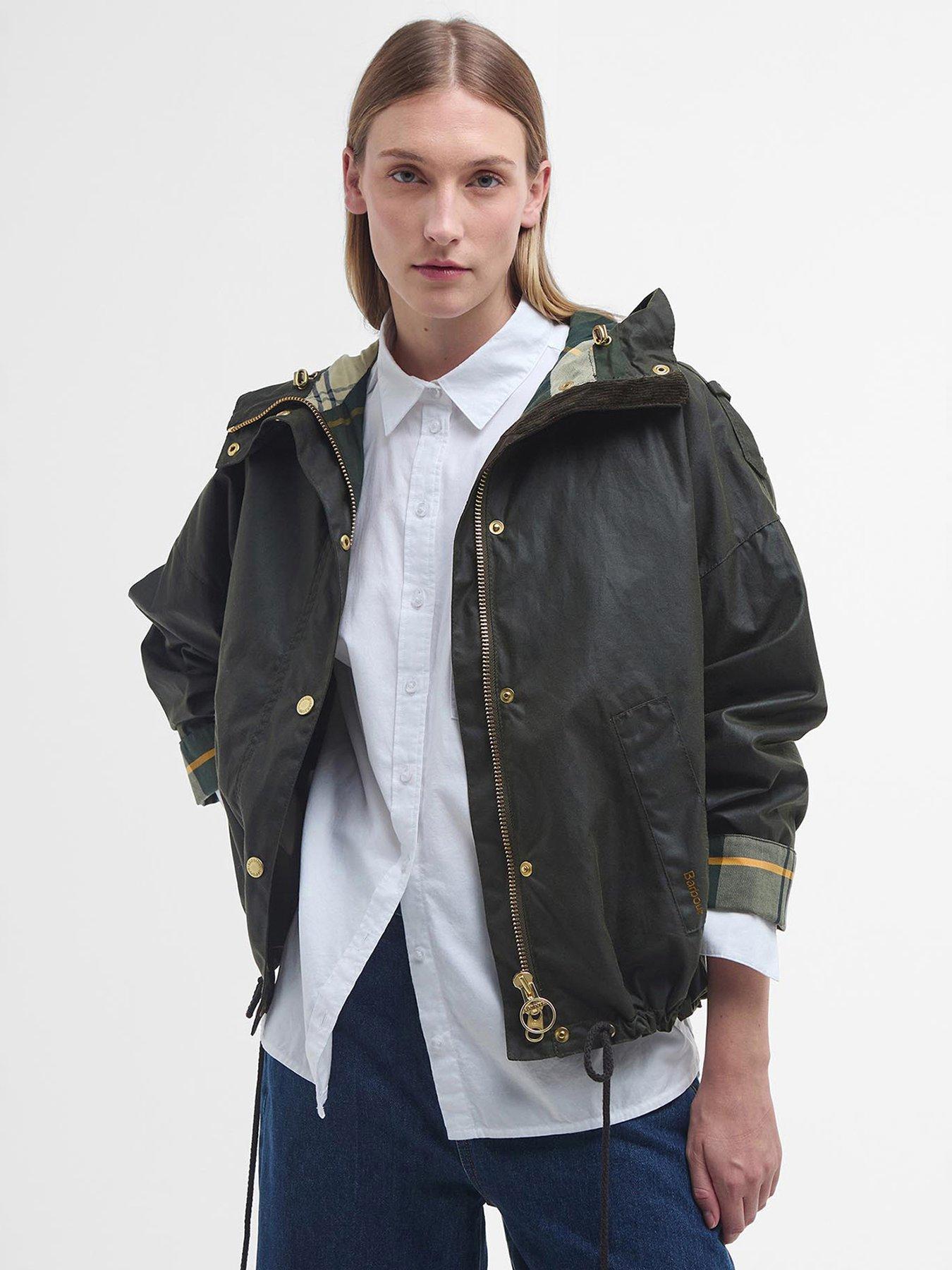 undefined Inez Wax Jacket - Green