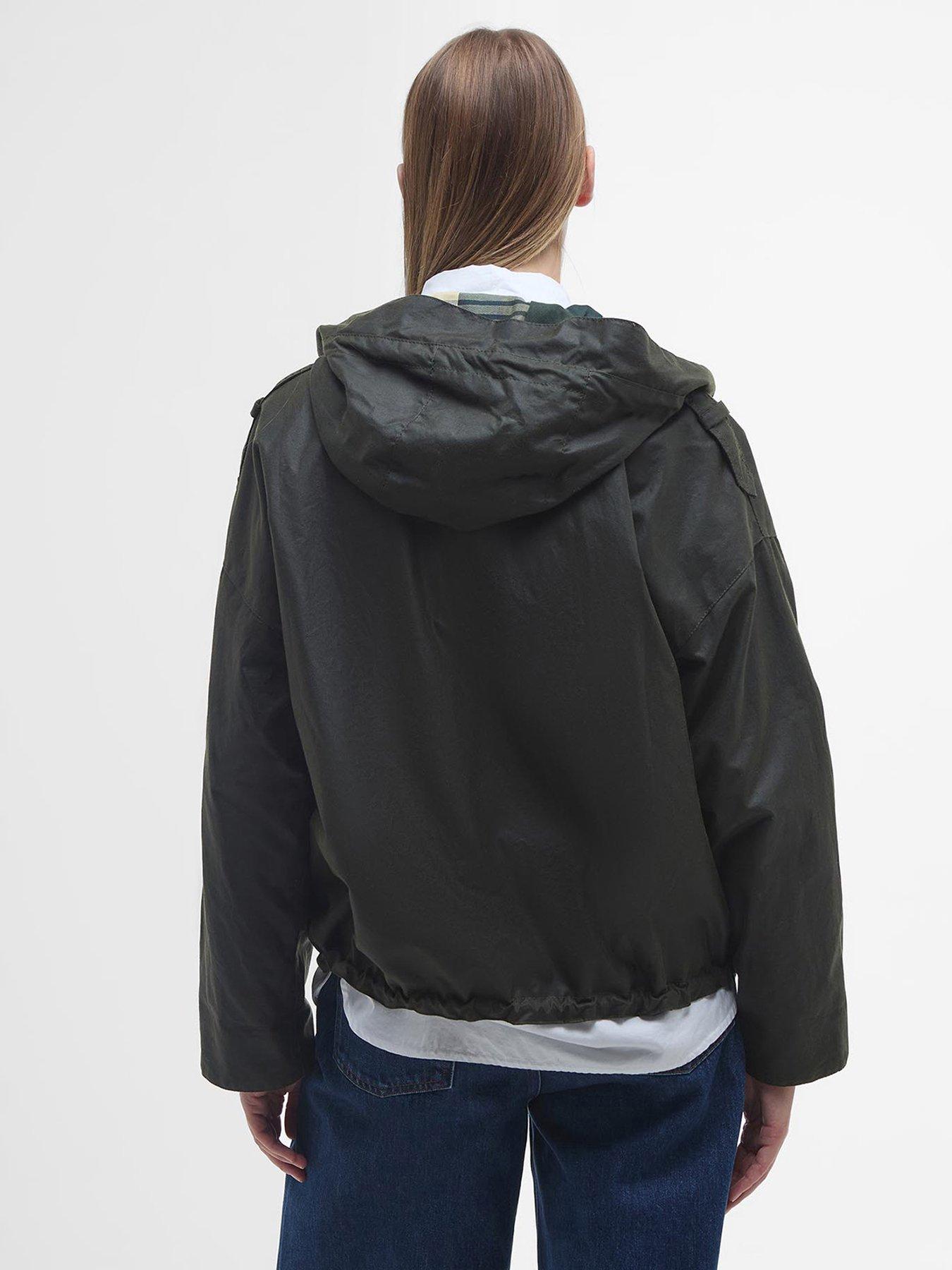  image of barbour-inez-wax-jacket-green