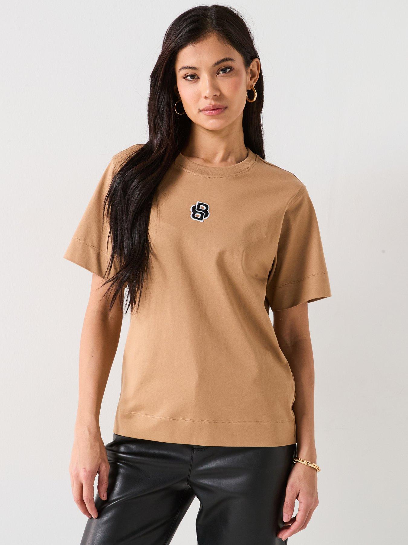 undefined Elpha Logo T-Shirt - Beige