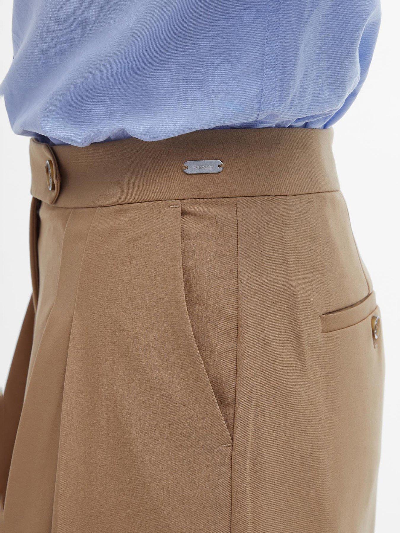  image of barbour-francis-wide-leg-trousers-beige